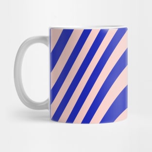 Blue And Pink Zebra Grooves Abstract Pattern Mug